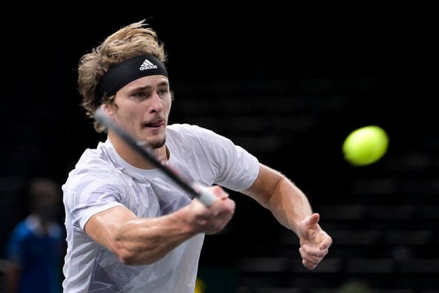 Alexander Zverev (Ger) TENNIS : Rolex Paris Masters Demi Finale - 07 11 2020 JBAutissier Panoramic 