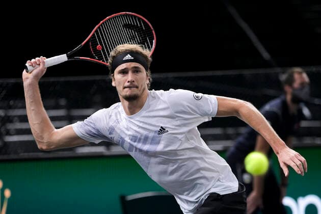 Alexander Zverev (Ger) TENNIS : Rolex Paris Masters Demi Finale - 07 11 2020 JBAutissier Panoramic 