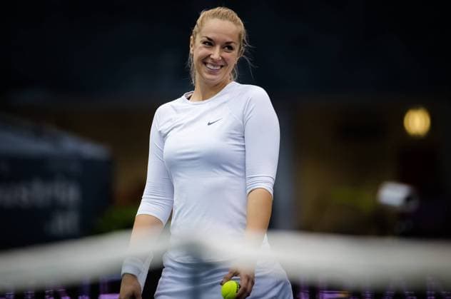 November 7, 2020, Linz, AUSTRIA: Sabine Lisicki of Germany in action during the first qualifications round at the 2020 Upper Austria Ladies Linz WTA, Tennis Damen International tennis tournament against Bibiane Schoofs of the Netherlands Linz AUSTRIA - ZUMAa181 20201107_zaa_a181_187 Copyright: xRobxPrangex