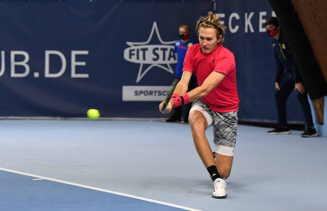 08.11.2020 - Tennis - ATP, Tennis Herren Challenger Tour - Challenger Eckental - Int. Deutsche Meisterschaften - Finale Einzel : Ramkumar Ramanathan ( IND ) - Sebastian Korda ( USA ) - - Sebastian KORDA ( USA )