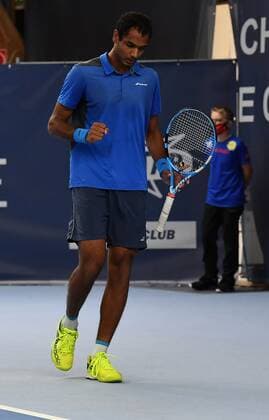 08.11.2020 - Tennis - ATP, Tennis Herren Challenger Tour - Challenger Eckental - Int. Deutsche Meisterschaften - Finale Einzel : Ramkumar Ramanathan ( IND ) - Sebastian Korda ( USA ) - - Ramkumar RAMANATHAN ( IND ) ballt Faust Fäuste