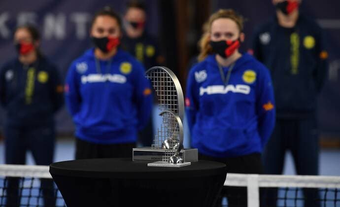 08.11.2020 - Tennis - ATP, Tennis Herren Challenger Tour - Challenger Eckental - Int. Deutsche Meisterschaften - Finale Einzel : Ramkumar Ramanathan ( IND ) - Sebastian Korda ( USA ) - - Impression - Pokal Trophäe