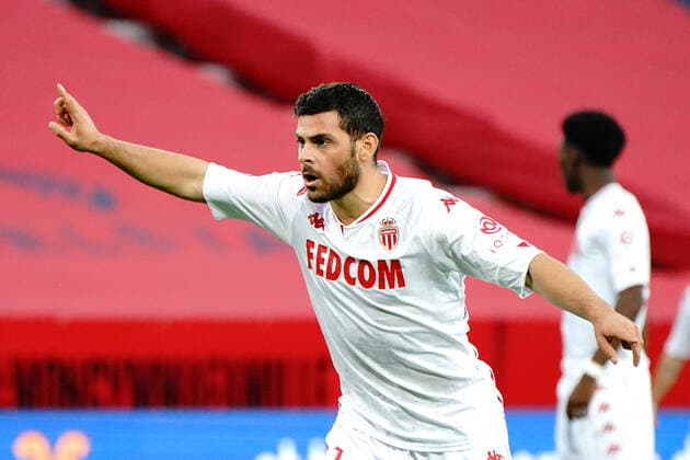 Kevin Volland (AS Monaco) FOOTBALL : OGC Nice vs AS Monaco - Ligue 1 Ubereats - Nice - 08 11 2020 NorbertScanella PanoramiC 