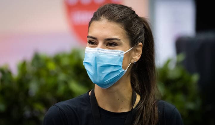 November 8, 2020, Linz, AUSTRIA: Sorana Cirstea of Romania ahead of the draw ceremony at the 2020 Upper Austria Ladies Linz WTA, Tennis Damen International tennis tournament Linz AUSTRIA - ZUMAa181 20201108_zaa_a181_217 Copyright: xRobxPrangex