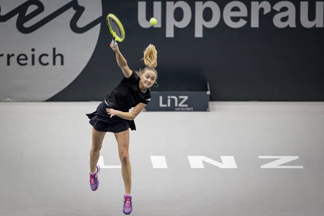 TENNIS - WTA, Tennis Damen Upper Austria Ladies Linz LINZ,AUSTRIA,09.NOV.20 - TENNIS - WTA Tour, Upper Austria Ladies Linz. Image shows Aliaksandra Sasnovich (BLR). GEPAxpictures xManfredxBinder