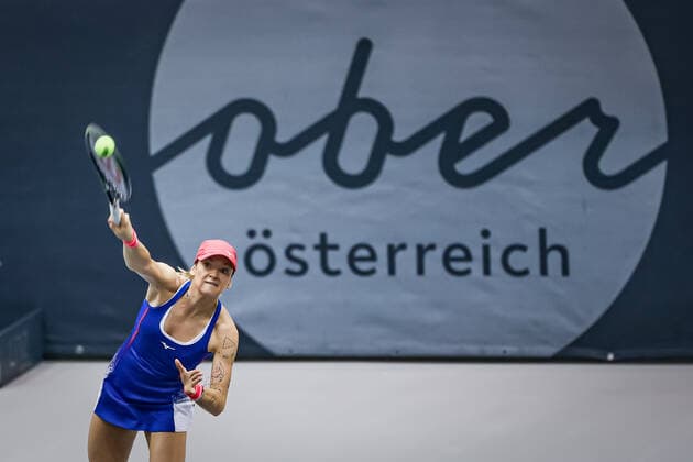 TENNIS - WTA, Tennis Damen Upper Austria Ladies Linz LINZ,AUSTRIA,10.NOV.20 - TENNIS - WTA Tour, Upper Austria Ladies Linz. Image shows Tereza Martincova (CZE). GEPAxpictures xManfredxBinder