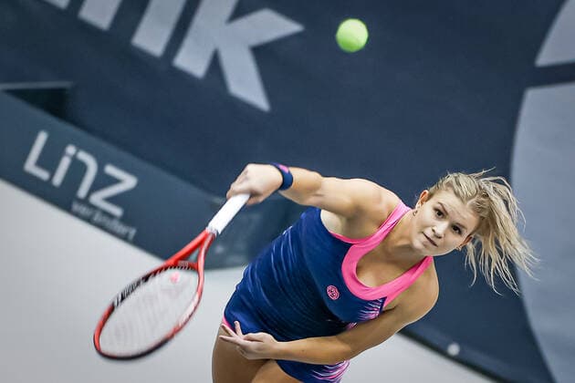 TENNIS - WTA, Tennis Damen Upper Austria Ladies Linz LINZ,AUSTRIA,10.NOV.20 - TENNIS - WTA Tour, Upper Austria Ladies Linz. Image shows Jana Fett (CRO). GEPAxpictures xManfredxBinder