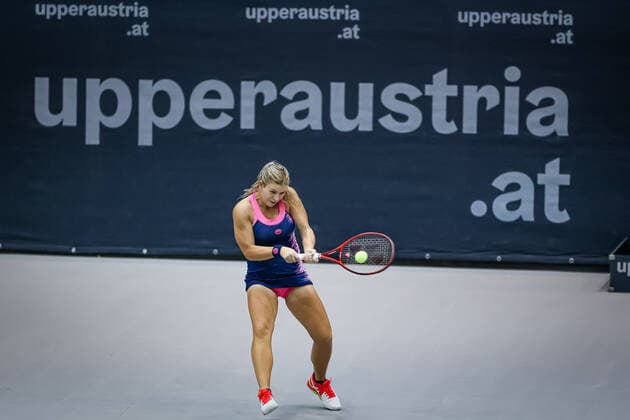 TENNIS - WTA, Tennis Damen Upper Austria Ladies Linz LINZ,AUSTRIA,10.NOV.20 - TENNIS - WTA Tour, Upper Austria Ladies Linz. Image shows Jana Fett (CRO). GEPAxpictures xManfredxBinder