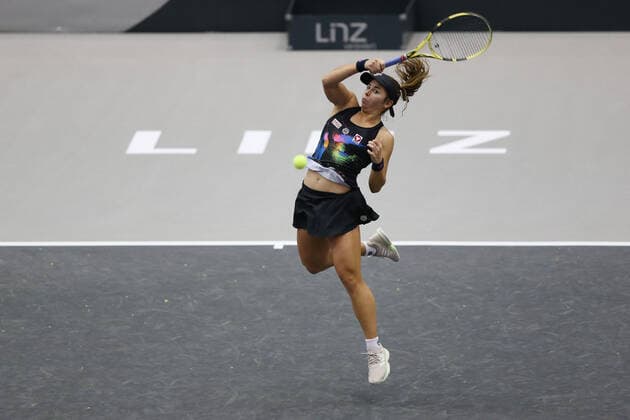 Julia Grabher, AUT, during first round of 2020 Upper Austria Ladies in Linz AUT, 10 11 2020; -