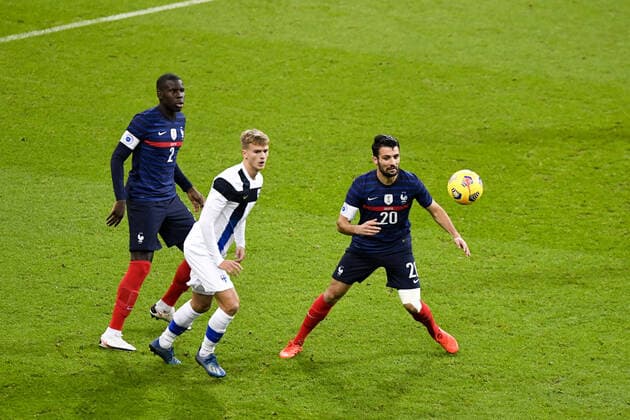 20 LEO DUBOIS (FRA) - 02 KURT ZOUMA (FRA) FOOTBALL : France vs Finlande - Match Amical - 11 11 2020 FEP Panoramic 