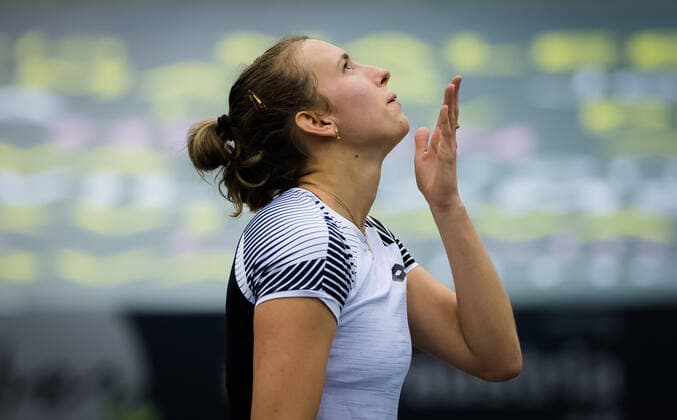 November 11, 2020, Linz, AUSTRIA: Elise Mertens of Belgium celebrates after winning her first-round match at the 2020 Upper Austria Ladies Linz WTA, Tennis Damen International tennis tournament against Anhelina Kalinina of Ukraine Linz AUSTRIA - ZUMAa181 20201111_zaa_a181_217 Copyright: xRobxPrangex