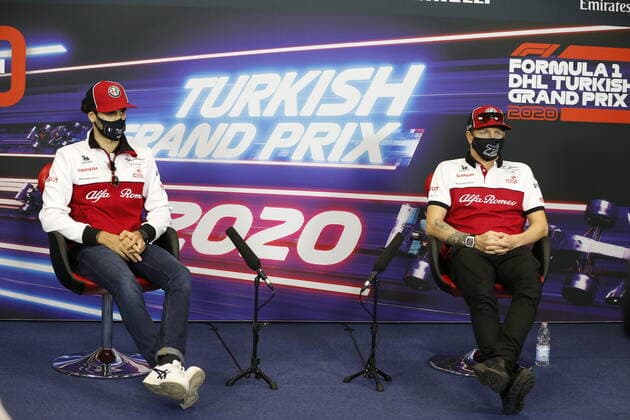 Motorsports: FIA Formula One World Championship, WM, Weltmeisterschaft 2020, Grand Prix of Turkey Motorsports: FIA Formula One World Championship 2020, Grand Prix of Turkey, 99 Antonio Giovinazzi (ITA, Alfa Romeo Racing ORLEN), 7 Kimi Raikkonen (FIN, Alfa Romeo Racing ORLEN),