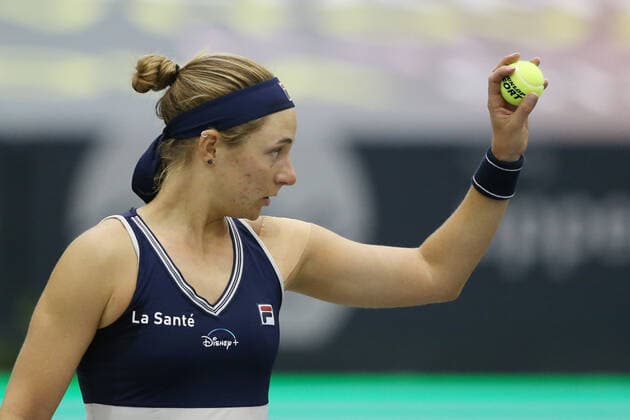 Nadia Podorska, ARG, during second round of 2020 Upper Austria Ladies in Linz AUT, 12 11 2020; -