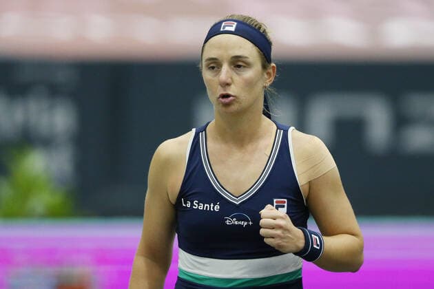 Nadia Podorska, ARG, during second round of 2020 Upper Austria Ladies in Linz AUT, 12 11 2020; -