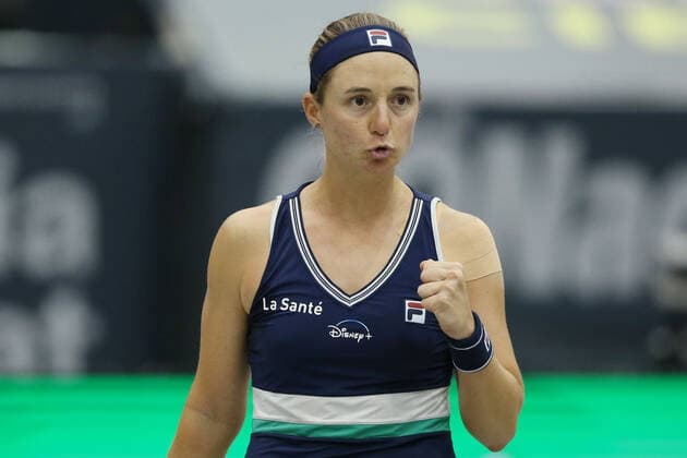 Nadia Podorska, ARG, during second round of 2020 Upper Austria Ladies in Linz AUT, 12 11 2020; -