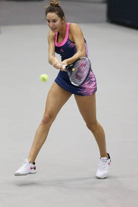 Oceane Dodin, FRA, during second round of 2020 Upper Austria Ladies in Linz AUT, 12 11 2020; -