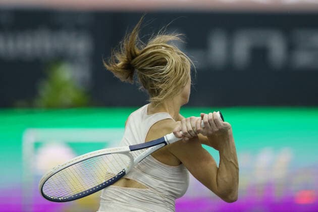 Typical (Camila Giorgi, ITA) during second round of 2020 Upper Austria Ladies in Linz AUT, 12 11 2020; -