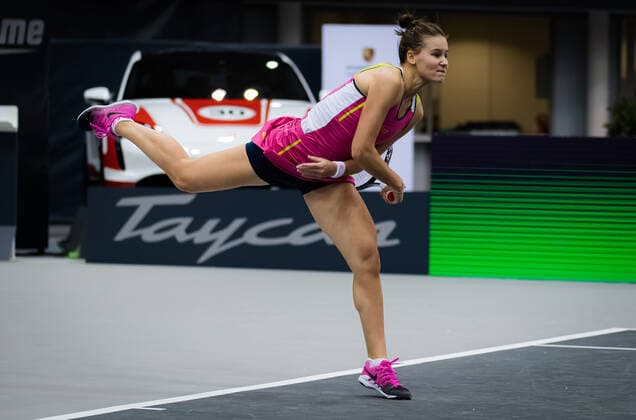 November 12, 2020, Linz, AUSTRIA: Veronika Kudermetova of Russia in action during the second round at the 2020 Upper Austria Ladies Linz WTA, Tennis Damen International tennis tournament against Arantxa Rus of the Netherlands Linz AUSTRIA - ZUMAa181 20201112_zaa_a181_081 Copyright: xRobxPrangex