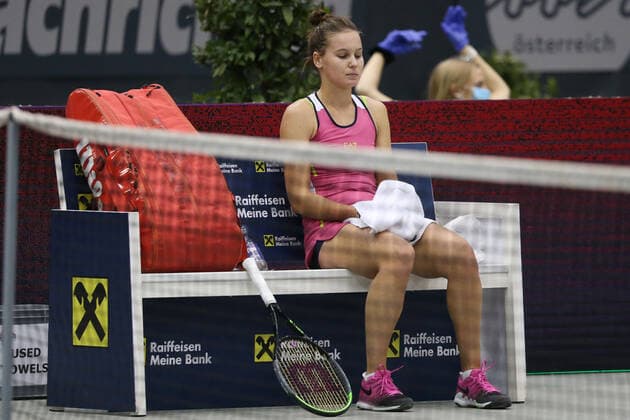 Veronika Kudermyetova, RUS, during second round of 2020 Upper Austria Ladies in Linz AUT, 12 11 2020; -