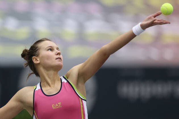 Veronika Kudermyetova, RUS, during second round of 2020 Upper Austria Ladies in Linz AUT, 12 11 2020; -