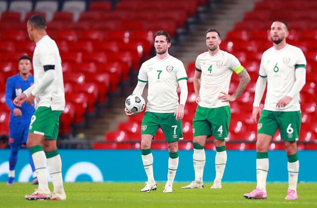 International Friendly, Länderspiel, Nationalmannschaft Wembley Stadium, London, England 12 11 2020 England vs Republic of Ireland Ireland s Alan Browne dejected after conceding their first goal Alan Browne dejected after conceding their first goal 12 11 2020  Copyright: x INPHO TommyxDicksonx AL6I3985