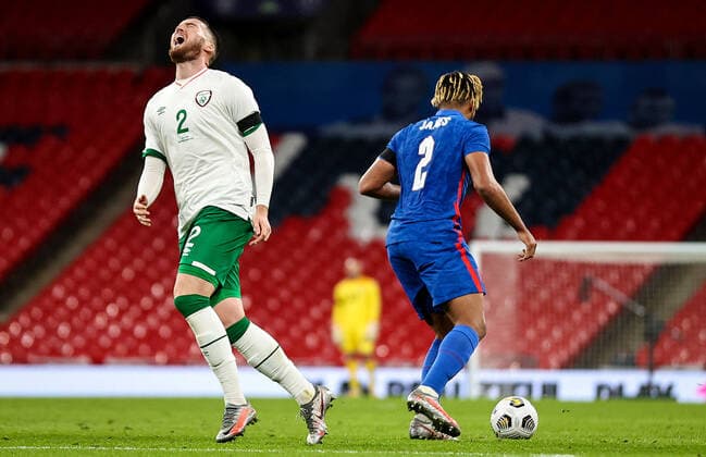 International Friendly, Länderspiel, Nationalmannschaft Wembley Stadium, London, England 12 11 2020 England vs Republic of Ireland Ireland s Matt Doherty reacts Matt Doherty reacts 12 11 2020  Copyright: x INPHO TommyxDicksonx B48I2060