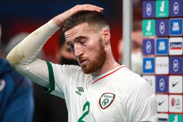 International Friendly, Länderspiel, Nationalmannschaft Wembley Stadium, London, England 12 11 2020 England vs Republic of Ireland Ireland s Matt Doherty dejected after the game Matt Doherty dejected after the game 12 11 2020  Copyright: x INPHO TommyxDicksonx AL6I5967