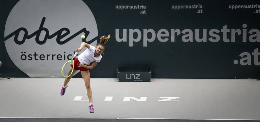 TENNIS - WTA, Tennis Damen Upper Austria Ladies Linz LINZ,AUSTRIA,13.NOV.20 - TENNIS - WTA Tour, Upper Austria Ladies Linz. Image shows Aliaksandra Sasnovich (BLR). GEPAxpictures xManfredxBinder