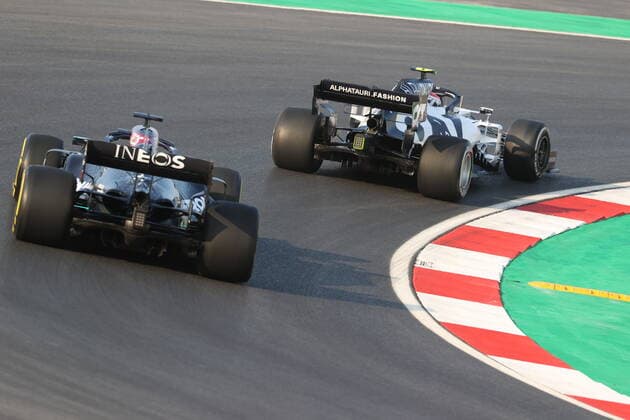 Motorsports: FIA Formula One World Championship, WM, Weltmeisterschaft 2020, Grand Prix of Turkey, 44 Lewis Hamilton (GBR, Mercedes-AMG Petronas Formula One Team), 10 Pierre Gasly (FRA, Scuderia AlphaTauri Honda), Istanbul Turkey