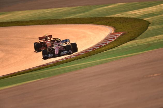 Motorsports: FIA Formula One World Championship, WM, Weltmeisterschaft 2020, Grand Prix of Turkey Motorsports: FIA Formula One World Championship 2020, Grand Prix of Turkey, 18 Lance Stroll (CAN, BWT Racing Point F1 Team), 16 Charles Leclerc (MCO, Scuderia Ferrari Mission Winnow),