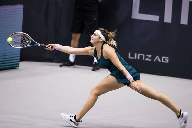 TENNIS - WTA, Tennis Damen Upper Austria Ladies Linz LINZ,AUSTRIA,14.NOV.20 - TENNIS - WTA Tour, Upper Austria Ladies Linz. Image shows Aryna Sabalenka (BLR). GEPAxpictures xManfredxBinder