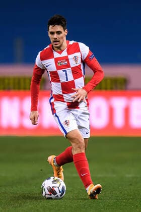 201114 Josip Brekalo of Croatia during the Nations League football match between Sweden and Croatia on November 14, 2020 in Stockholm. Photo: Maxim ThorÃ BILDBYRAN kod MT JM0045 bbeng fotboll football soccer fotball landskamp nations league sverige sweden sverige a kroatien croatia *** 201114 Josip Brekalo of Croatia during the Nations League football match between Sweden and Croatia on November 14, 2020 in Stockholm Photo Maxim ThorÃ BILDBYRAN kod MT JM0045 bbeng fotboll football soccer fotball landskamp nations league sverige sweden sverige a kroatien croatia,  Copyright: MAXIMxTHORE BB201114BB763
