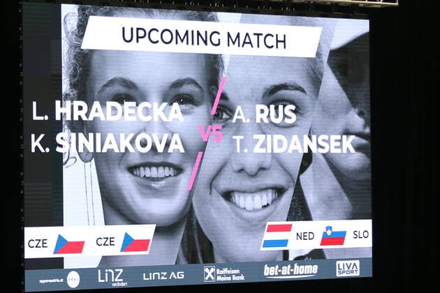 TENNIS - WTA, Tennis Damen Upper Austria Ladies Linz LINZ,AUSTRIA,15.NOV.20 - TENNIS - WTA Tour, Upper Austria Ladies Linz, final. Image shows the scoreboard. GEPAxpictures xManfredxBinder