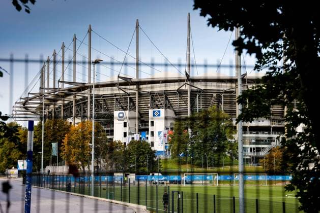 Hamburg, 14. Oktober 2020 - Fußball, 2. Bundesliga 2020 21, Hamburger SV Training: Eingezäuntes Gelände des Hamburger Volksparkstadion, Heimspielstätte des HSV
