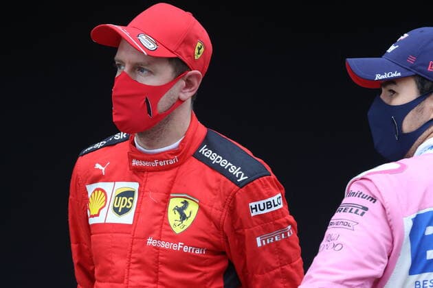 Motorsports: FIA Formula One World Championship, WM, Weltmeisterschaft 2020, Grand Prix of Turkey, 5 Sebastian Vettel (GER, Scuderia Ferrari Mission Winnow), 11 Sergio Perez (MEX, BWT Racing Point F1 Team), Istanbul Turkey