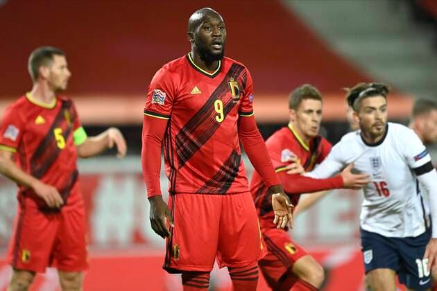 LEUVEN, BELGIUM - NOVEMBER 15 : Romelu Lukaku forward of Belgium pictured during the UEFA Nations League match group stage final tournament - League A - Group 2 between Belgium and England on November 15, 2020 in Leuven, Belgium, 15 11 2020 ( Photo by Nico Vereecken Photo News FOOTBALL : UEFA Nations League - League A - Group 2 - Belgique vs Angleterre - 15 11 2020 PHOTONEWS PANORAMIC 