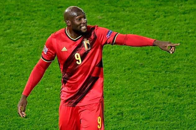 LEUVEN, BELGIUM - NOVEMBER 15 : Romelu Lukaku forward of Belgium pictured during the UEFA Nations League match group stage final tournament - League A - Group 2 between Belgium and England on November 15, 2020 in Leuven, Belgium, 15 11 2020 ( Photo by Peter De Voecht Photonews FOOTBALL : UEFA Nations League - League A - Group 2 - Belgique vs Angleterre - 15 11 2020 PHOTONEWS PANORAMIC 