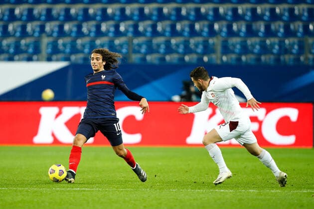 Matteo Guendouzi ( France ) - Toma Bastien ( Suisse ) - FOOTBALL : France vs Suisse - Caen - 16 11 2020 FedericoPestellini Panoramic 
