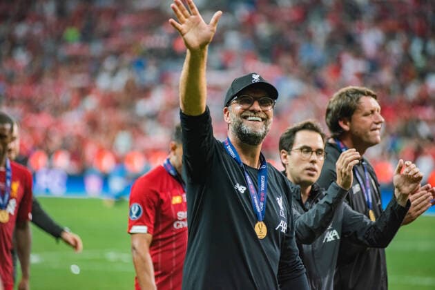 Istanbul, Turkey - August 14, 2019: Jurgen Klopp manager of Liverpool at the end of the UEFA Super Cup match between Liverpool and Chelsea at Vodafone Park. Copyright: xx