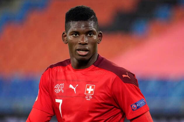 Breel Embolo, SUI, Schweiz - Spanien, Nations League, Länderspiel, Fussball, 14.11.2020 *** Breel Embolo, SUI, Switzerland Spain, Nations League, international, football, 14 11 2020 