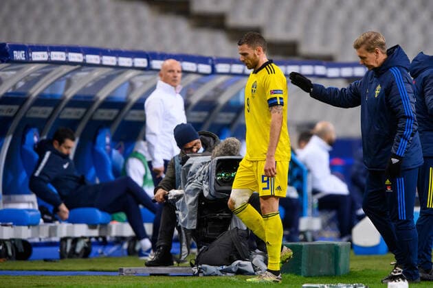 201117 Marcus Berg and Peter Wettergren, head coach of Sweden during the Nations League football match between France and Sweden on November 17, 2020 in Paris. Photo: Joel Marklund BILDBYRAN kod JM JM0053 bbeng fotboll football soccer fotball landskamp nations league frankrike france sverige sweden sverige a depp Copyright: JOELxMARKLUND BB201117JM103