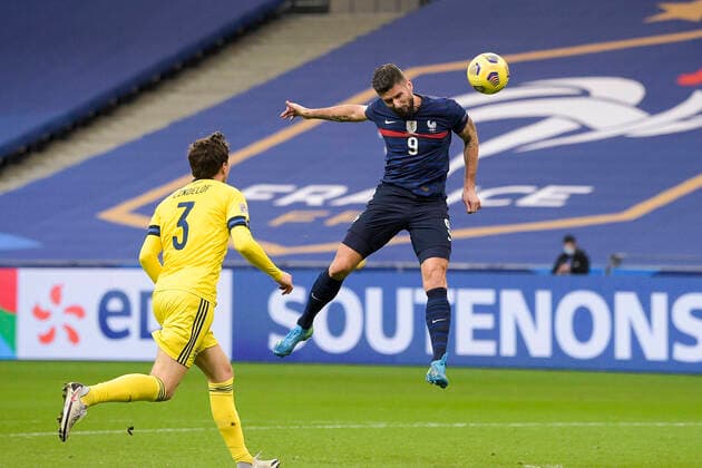 GIROUD OLIVIER (France) FOOTBALL : France vs Suede - Ligue des Nations - stade de France - 17 11 2020 JBAutissier Panoramic 