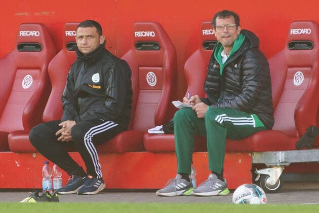 Fußball, Trainerhistorie FC 08 Homburg von 1957 bis heute JOTI STAMATOPOULOS, MATTHIAS MINK 1.FSV MAINZ 05-FC 08 HOMBURG REGIONALLIGA SUEDWEST MAINZ