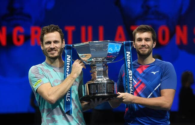 Sport Bilder des Tages 2020 ATP, Tennis Herren Finals , London Wesly Koolhof , The Netherlands and Nikola Mektic , Croatia