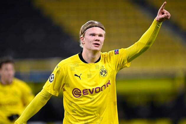 Sport Themen der Woche KW48 Sport Bilder des Tages DORTMUND, GERMANY - NOVEMBER 24 : Erling Braut Haaland forward of Borussia Dortmund celebrates scoring the opening goal during the UEFA Champions League Group stage - group F, 2nd leg match between Borussia Dortmund and Club Brugge at the Signal Iduna Park stadium on November 24, 2020 in Dortmund, Germany, 24 11 2020 ( Photo by Nico Vereecken Photo News FOOTBALL : Ligue des champions - Group F - Borussia Dortmund v Club Brugge - 24 11 2020 PHOTONEWS PANORAMIC 