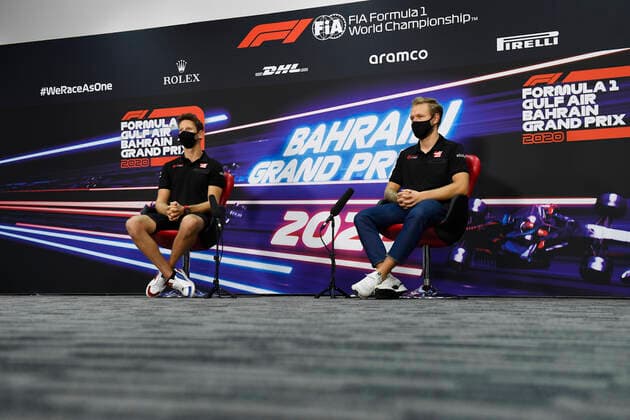 Motorsports: FIA Formula One World Championship, WM, Weltmeisterschaft 2020, Grand Prix of Bahrain Motorsports: FIA Formula One World Championship 2020, Grand Prix of Bahrain, 8 Romain Grosjean (FRA, Haas F1 Team), 20 Kevin Magnussen (DEN, Haas F1 Team),