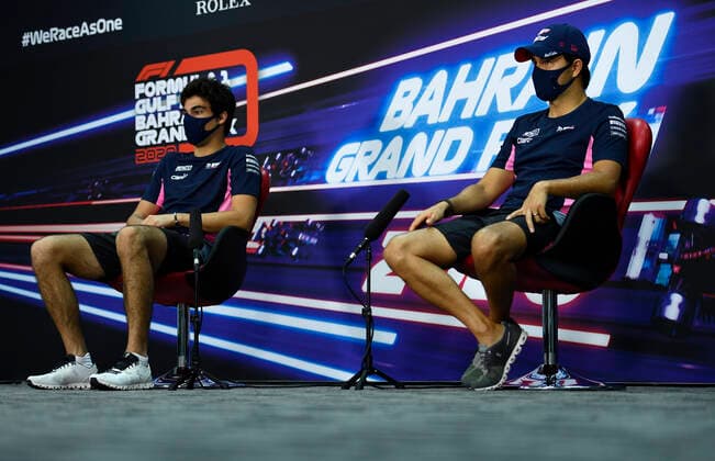 Motorsports: FIA Formula One World Championship, WM, Weltmeisterschaft 2020, Grand Prix of Bahrain Motorsports: FIA Formula One World Championship 2020, Grand Prix of Bahrain, 18 Lance Stroll (CAN, BWT Racing Point F1 Team), 11 Sergio Perez (MEX, BWT Racing Point F1 Team),