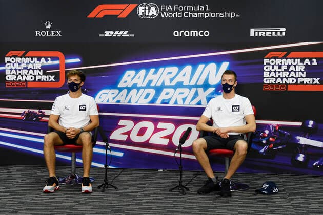 Motorsports: FIA Formula One World Championship, WM, Weltmeisterschaft 2020, Grand Prix of Bahrain Motorsports: FIA Formula One World Championship 2020, Grand Prix of Bahrain, 10 Pierre Gasly (FRA, Scuderia AlphaTauri Honda), 26 Daniil Kvyat (RUS, Scuderia AlphaTauri Honda),