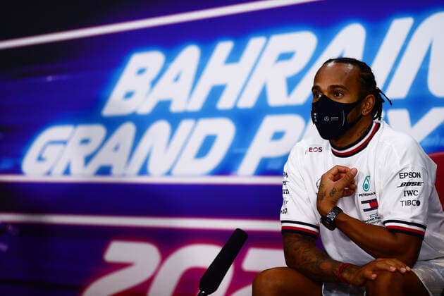 Motorsports: FIA Formula One World Championship, WM, Weltmeisterschaft 2020, Grand Prix of Bahrain Motorsports: FIA Formula One World Championship 2020, Grand Prix of Bahrain, 44 Lewis Hamilton (GBR, Mercedes-AMG Petronas Formula One Team),