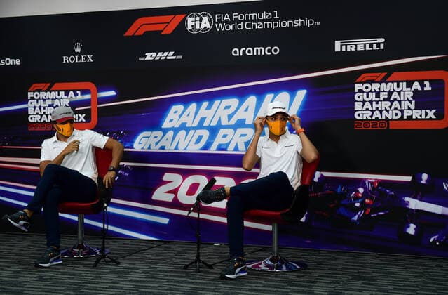 Motorsports: FIA Formula One World Championship, WM, Weltmeisterschaft 2020, Grand Prix of Bahrain Motorsports: FIA Formula One World Championship 2020, Grand Prix of Bahrain, 55 Carlos Sainz (ESP, McLaren F1 Team), 4 Lando Norris (GBR, McLaren F1 Team),